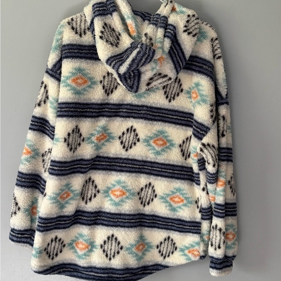 SO Womens Fleece Quarter Zip XS Western Print - Picture 3 of 8